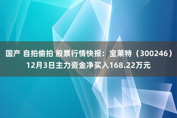 国产 自拍偷拍 股票行情快报：宝莱特（300246）12月3日主力资金净买入168.22万元