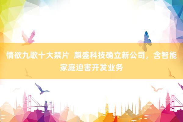 情欲九歌十大禁片  麒盛科技确立新公司，含智能家庭迫害开发业务