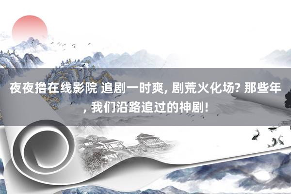 夜夜撸在线影院 追剧一时爽， 剧荒火化场? 那些年， 我们沿路追过的神剧!