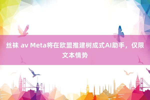 丝袜 av Meta将在欧盟推建树成式AI助手，仅限文本情势
