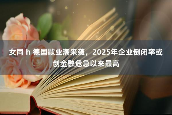 女同 h 德国歇业潮来袭，2025年企业倒闭率或创金融危急以来最高