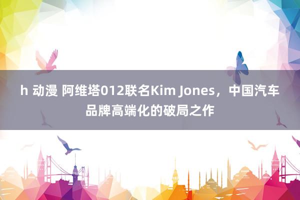 h 动漫 阿维塔012联名Kim Jones，中国汽车品牌高端化的破局之作