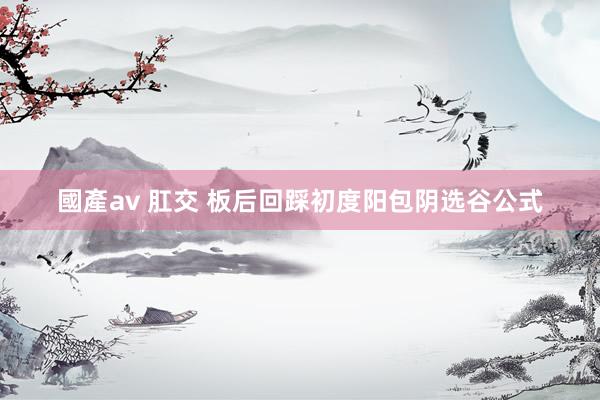 國產av 肛交 板后回踩初度阳包阴选谷公式