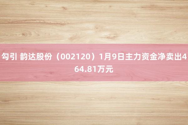 勾引 韵达股份（002120）1月9日主力资金净卖出464.81万元
