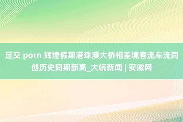 足交 porn 辉煌假期港珠澳大桥相差境客流车流同创历史同期新高_大皖新闻 | 安徽网