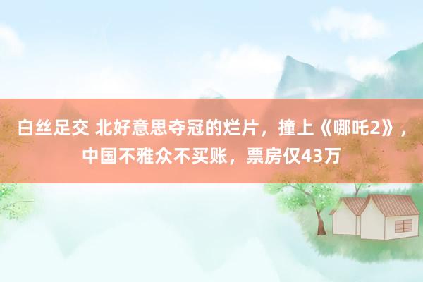 白丝足交 北好意思夺冠的烂片，撞上《哪吒2》，中国不雅众不买账，票房仅43万