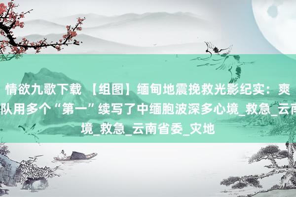 情欲九歌下载 【组图】缅甸地震挽救光影纪实：爽直挽救昆明队用多个“第一”续写了中缅胞波深多心境_救急_云南省委_灾地