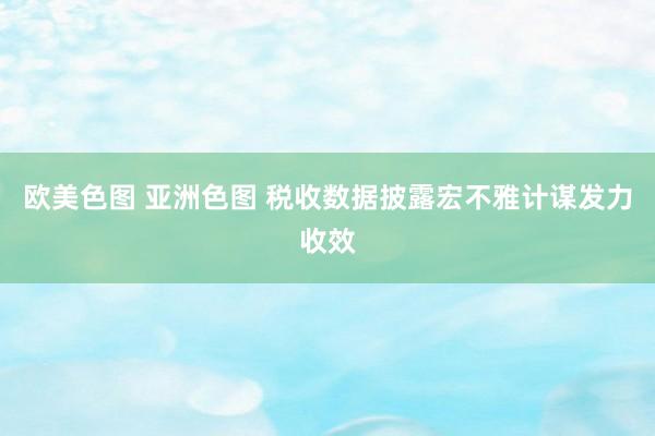 欧美色图 亚洲色图 税收数据披露宏不雅计谋发力收效
