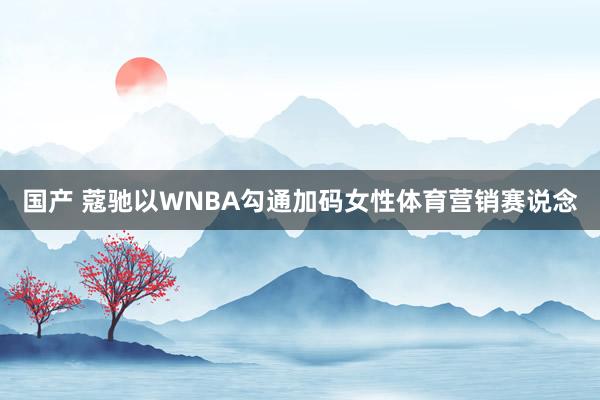 国产 蔻驰以WNBA勾通加码女性体育营销赛说念