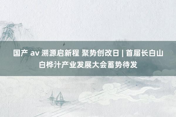 国产 av 溯源启新程 聚势创改日 | 首届长白山白桦汁产业发展大会蓄势待发