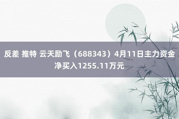 反差 推特 云天励飞（688343）4月11日主力资金净买入1255.11万元
