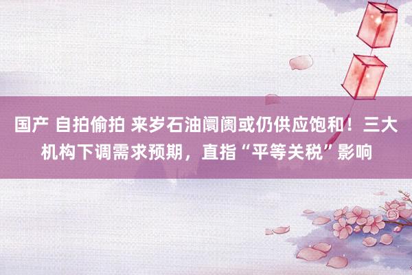 国产 自拍偷拍 来岁石油阛阓或仍供应饱和！三大机构下调需求预期，直指“平等关税”影响